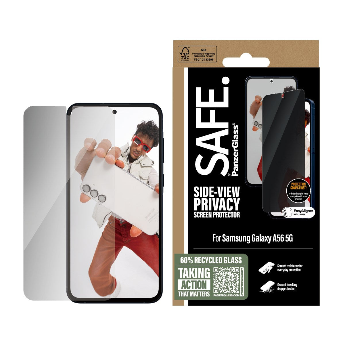 SAFE. by PanzerGlass® Privacy Displayschutz Samsung Galaxy A56 5G | Ultra-Wide Fit